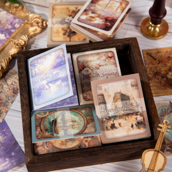 Decorative Paper Set Vintage Decorative Paper 80PCS - Image 3
