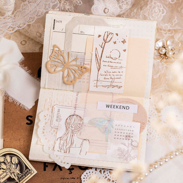 Decorative Paper Set Flora Background Paper 30PCS - Image 5