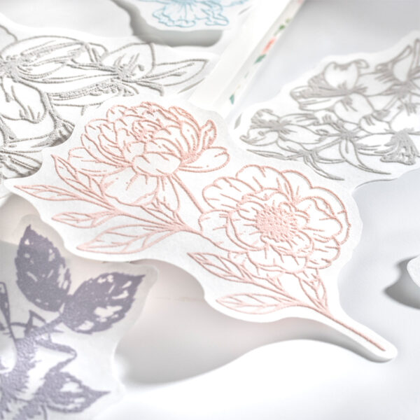 Stickers Flowers Morandi Color Plant Theme Stickers 12 PCS - Image 2