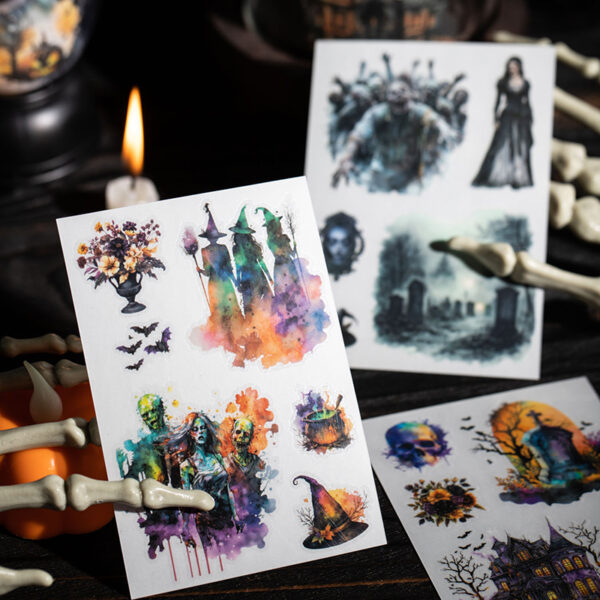 Transfer stickers Gothic Siege series Dark Gothic style 5 sheets - Image 2