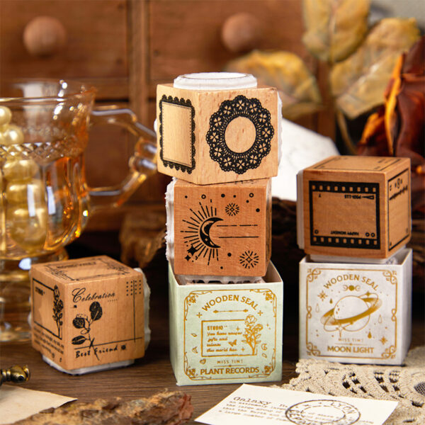 3 side wood stamp