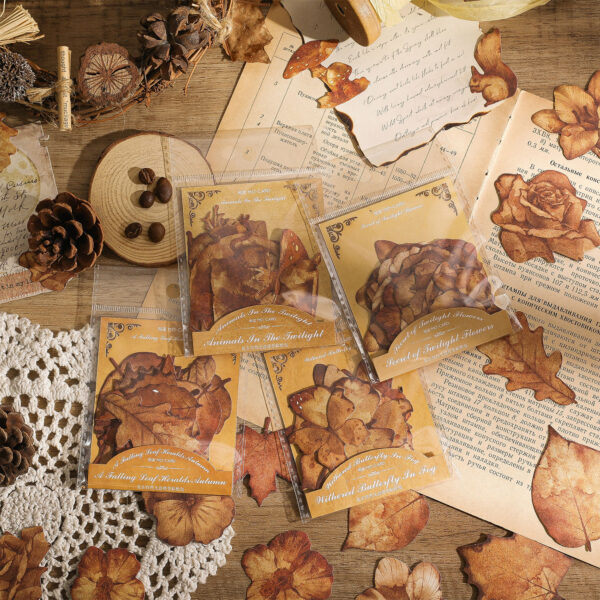 Sticker Pack Natural Boundless Fallen Leaves Specimen Theme 15PCS - Image 2