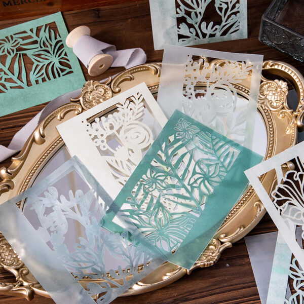 Decorative Paper Plant Theme Decorative Backing Stickers 10PCS - Image 9