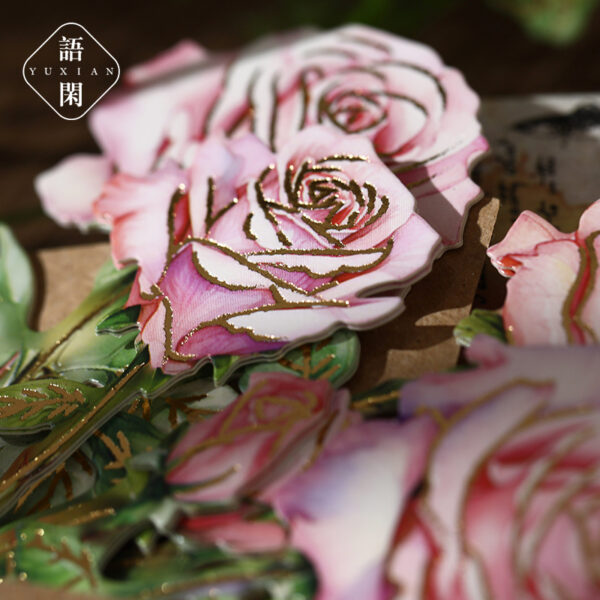 Material Pack Flower Retro Gold-stamped Bouquet 8PCS - Image 3