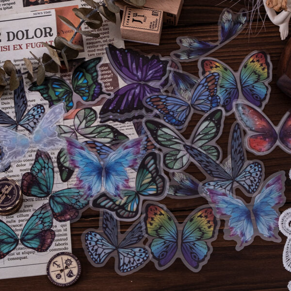 Sticker Pack Butterfly Feather Theme 45PCS