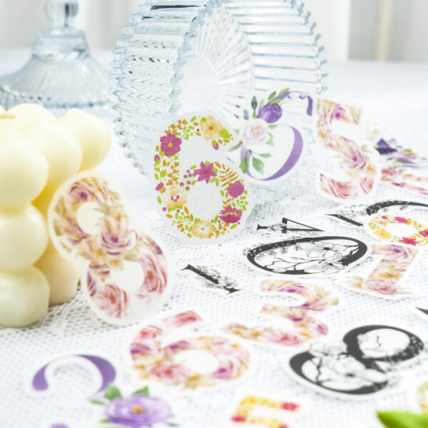 Sticker Pack Cursive Number Stickers 40PCS - Image 2