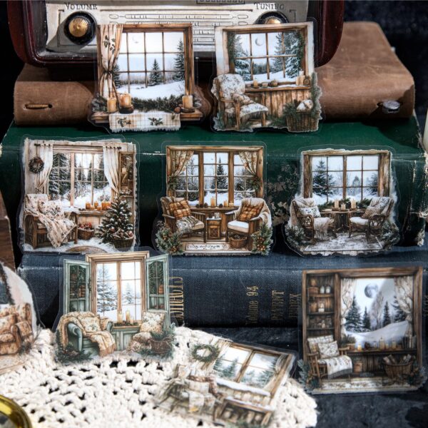 PET stickers Window Scene Theme 10PCS - Image 3