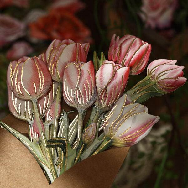 Material Pack Flower Retro Gold-stamped Bouquet 8PCS - Image 4