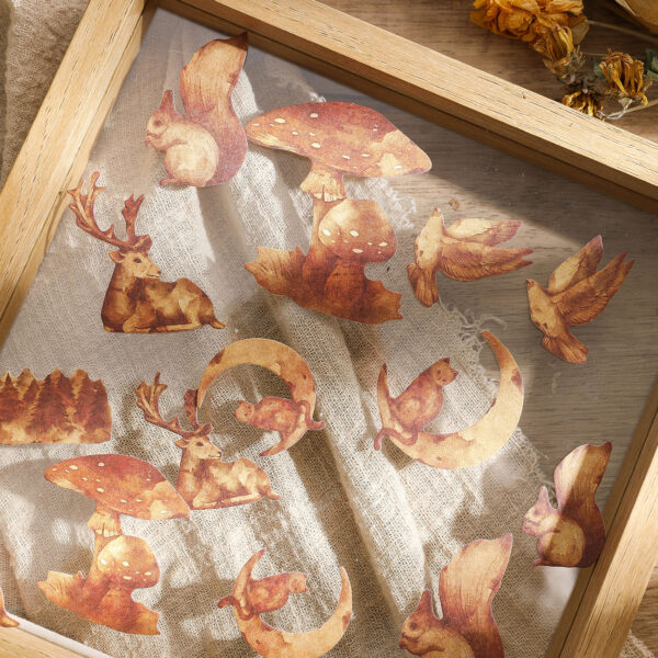Sticker Pack Natural Boundless Fallen Leaves Specimen Theme 15PCS - Image 4