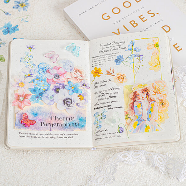 PET Sticker Flower Theme Stickers 10 sheets - Image 4