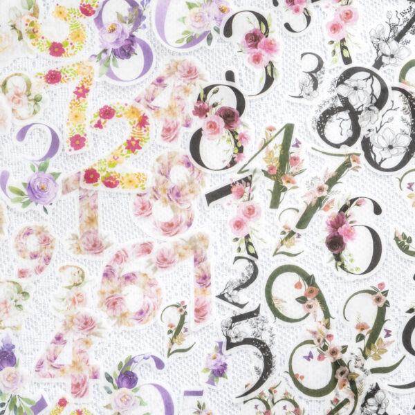 Sticker Pack Cursive Number Stickers 40PCS - Image 3