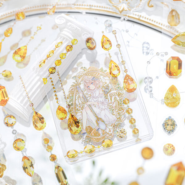 Pre-cut PET stickers Gemstone and Diamond Theme 3 Sheets - Image 5