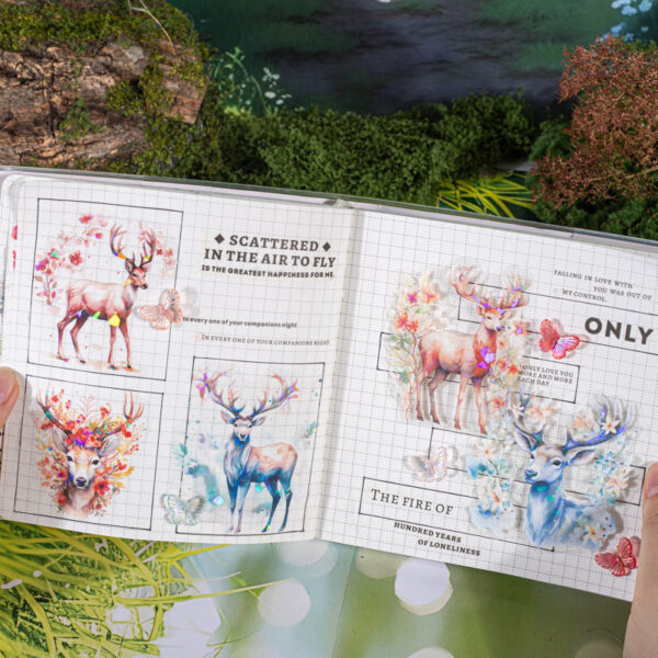Sticker Pack Deer Theme Shell Light Stickers 10PCS - Image 5