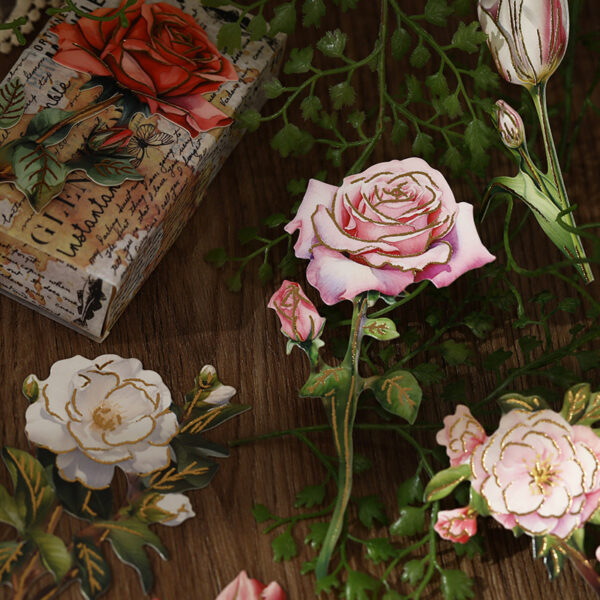 Material Pack Flower Retro Gold-stamped Bouquet 8PCS - Image 6