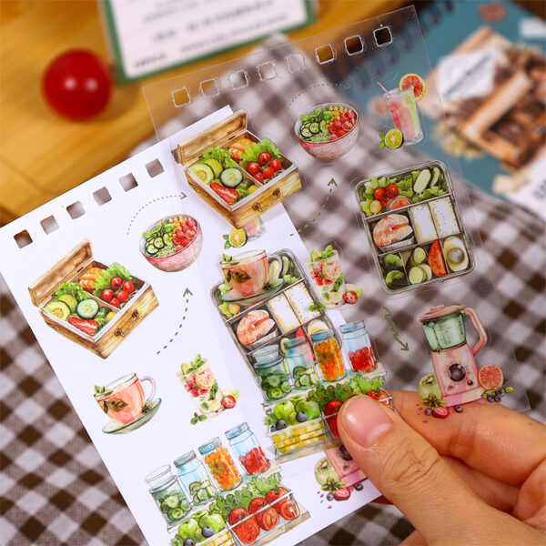 Sticker Book Leisure Time Food Theme 18 Sheets - Image 5