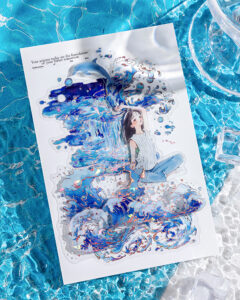 waterfall sticker application
