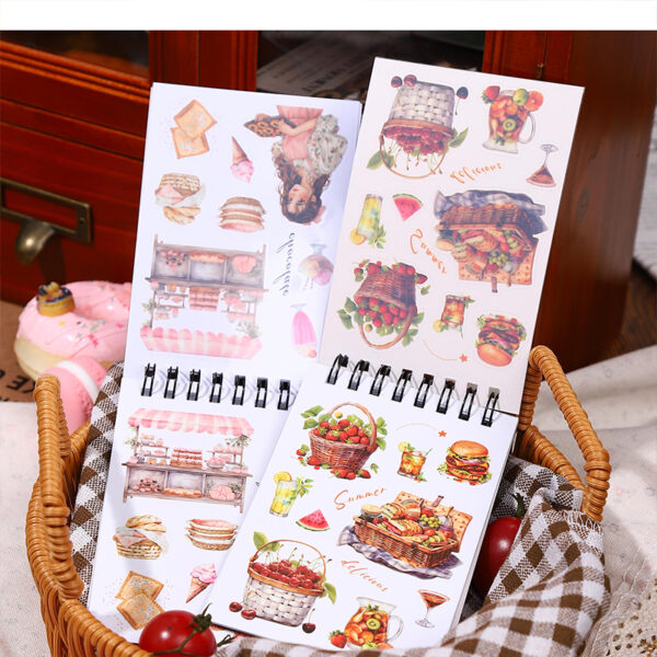 Sticker Book Leisure Time Food Theme 18 Sheets - Image 6