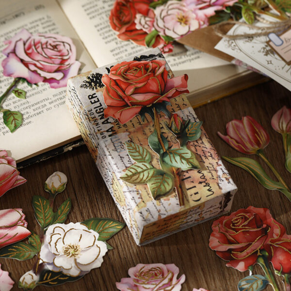 Material Pack Flower Retro Gold-stamped Bouquet 8PCS - Image 8