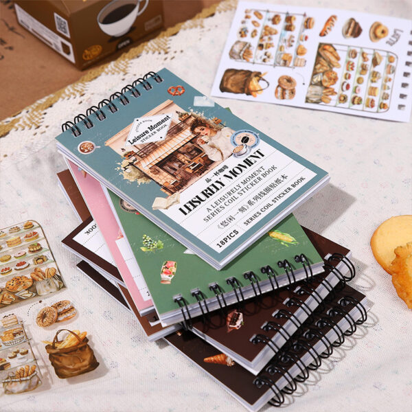 Sticker Book Leisure Time Food Theme 18 Sheets - Image 7
