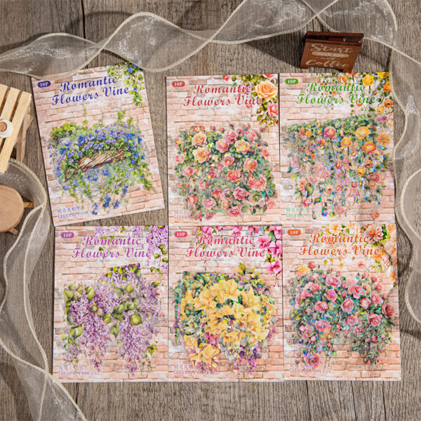 PET Stickers Flower Landscaping Stickers 10pcs - Image 13