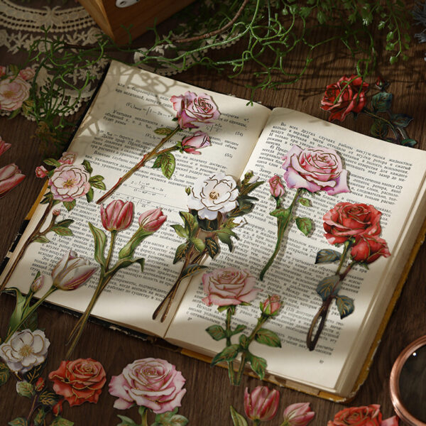 Material Pack Flower Retro Gold-stamped Bouquet 8PCS - Image 9