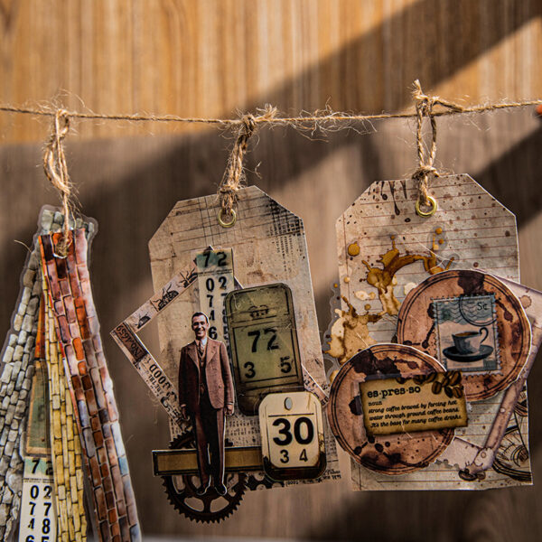 Material Pack Time Collection Vintage Stickers & Papers 90pcs - Image 7