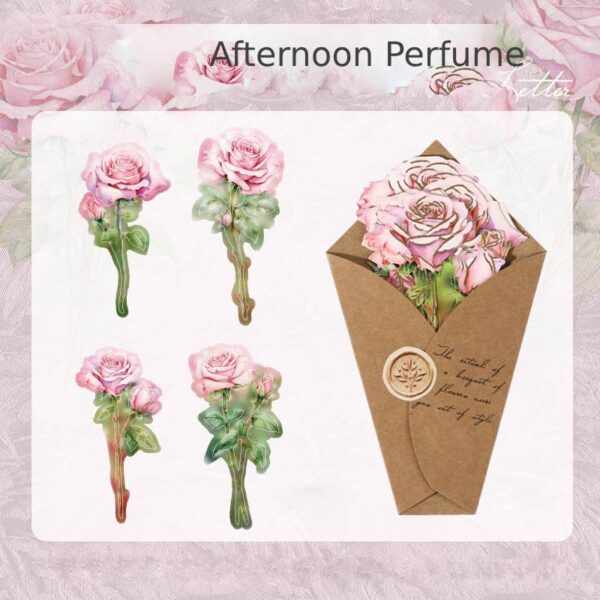 Material Pack Flower Retro Gold-stamped Bouquet 8PCS - Image 17