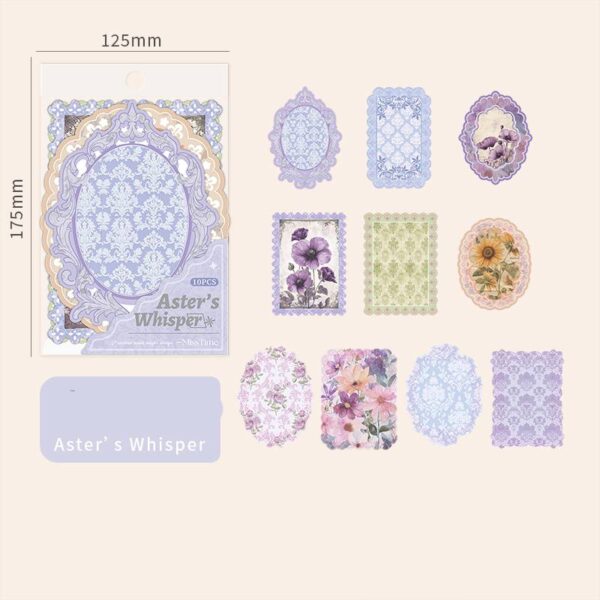 Decor Paper Pack Retro Hollow Decorative Paper 10PCS - Image 6
