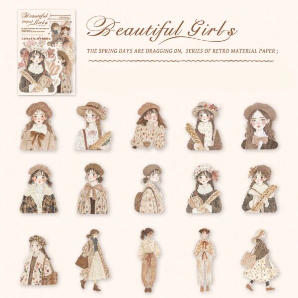 PET sticker pack Girl Theme 30PCS - Image 10