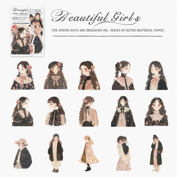 PET sticker pack Girl Theme 30PCS - Image 11
