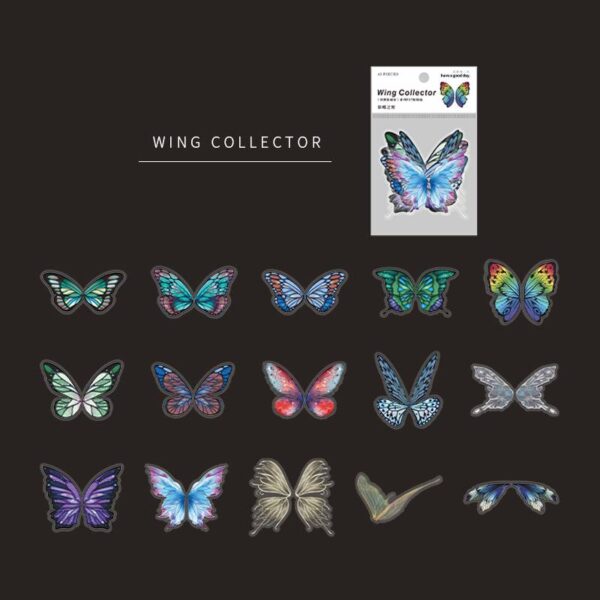 Sticker Pack Butterfly Feather Theme 45PCS - Image 10