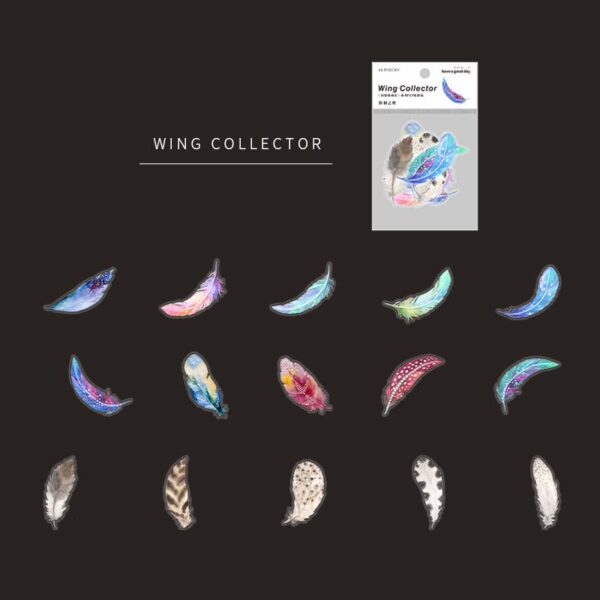 Sticker Pack Butterfly Feather Theme 45PCS - Image 11