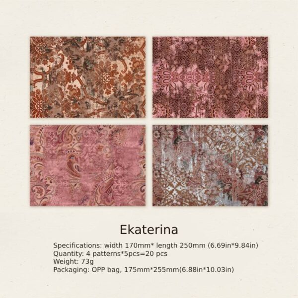 Background Decorative Paper Baroque Remnants Series 20PCS - Image 12