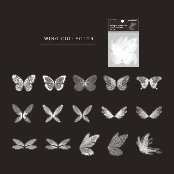 Sticker Pack Butterfly Feather Theme 45PCS - Image 12