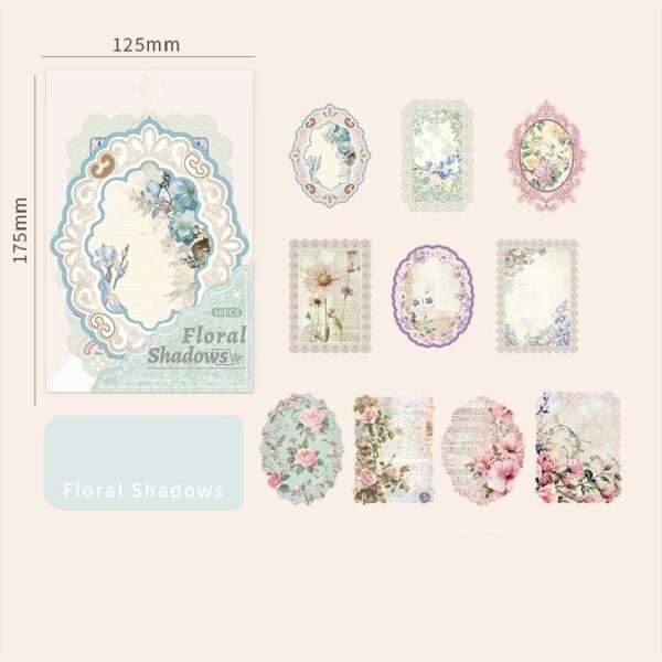 Decor Paper Pack Retro Hollow Decorative Paper 10PCS - Image 8
