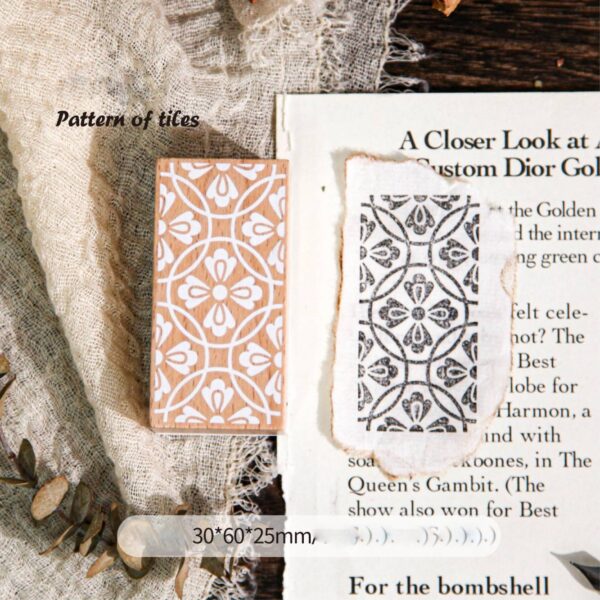 Stamp Wooden Seal Qiwen Series Retro Pattern Theme - Image 10