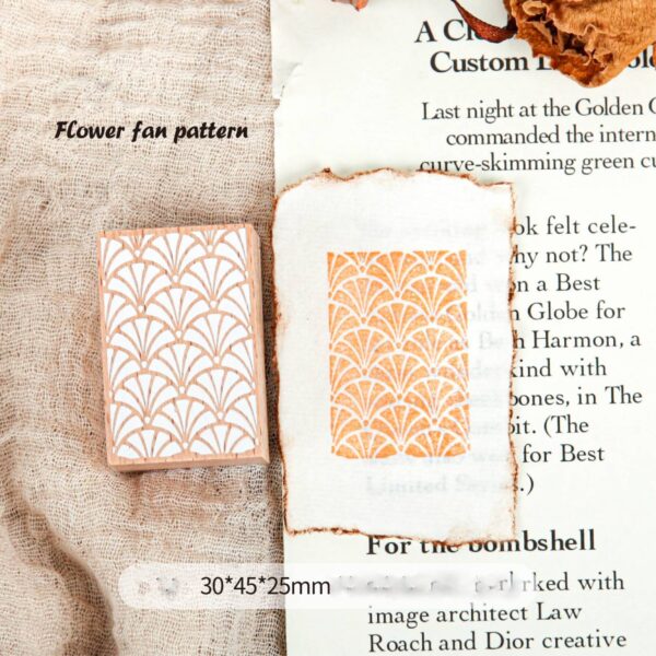 Stamp Wooden Seal Qiwen Series Retro Pattern Theme - Image 9