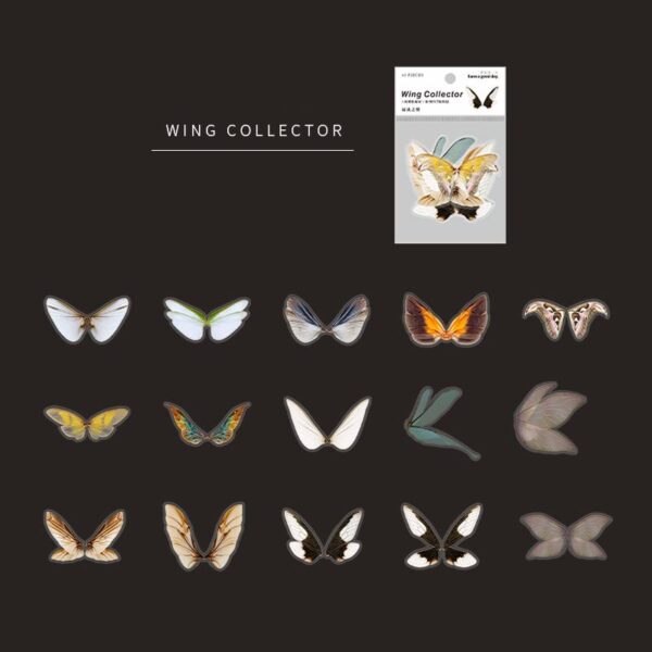 Sticker Pack Butterfly Feather Theme 45PCS - Image 13