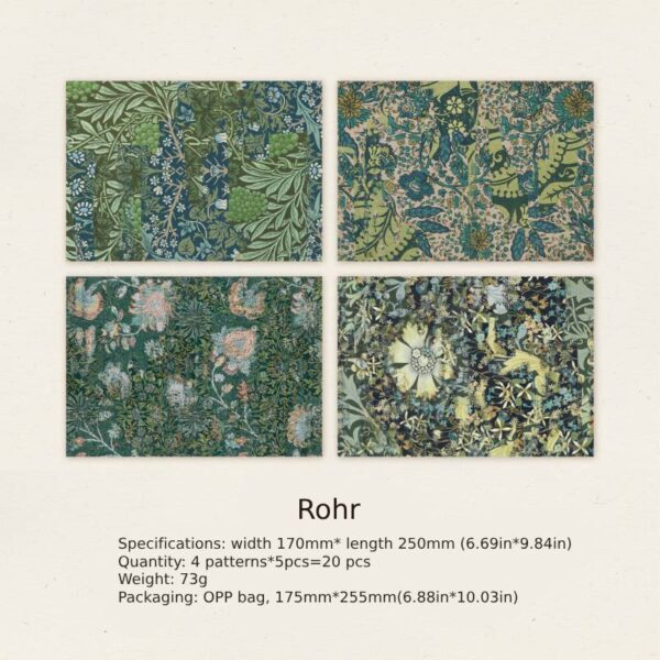 Background Decorative Paper Baroque Remnants Series 20PCS - Image 10
