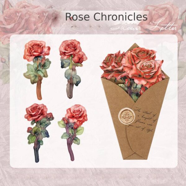 Material Pack Flower Retro Gold-stamped Bouquet 8PCS - Image 20