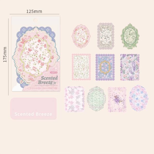 Decor Paper Pack Retro Hollow Decorative Paper 10PCS - Image 11