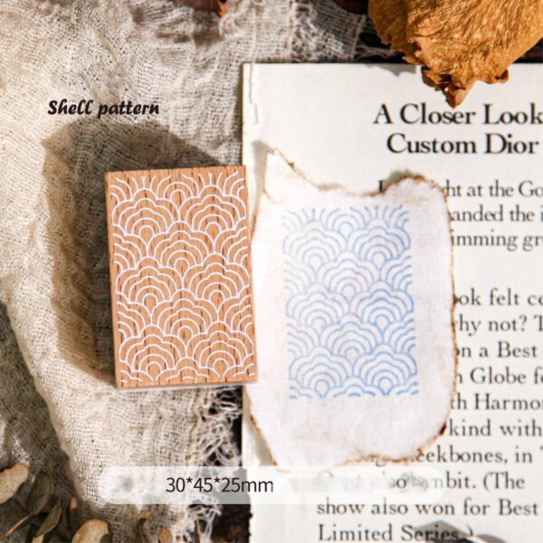 Stamp Wooden Seal Qiwen Series Retro Pattern Theme - Image 8