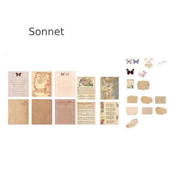 Material Pack Retro Art Decorative Paper 40PCS - Image 23
