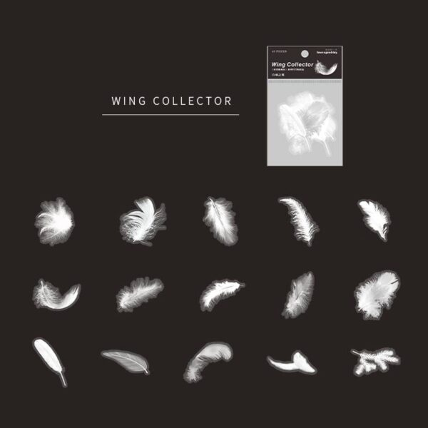 Sticker Pack Butterfly Feather Theme 45PCS - Image 14
