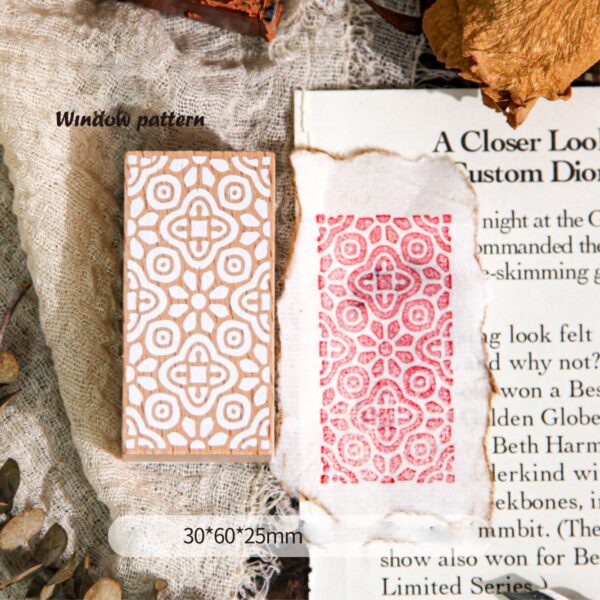Stamp Wooden Seal Qiwen Series Retro Pattern Theme - Image 6