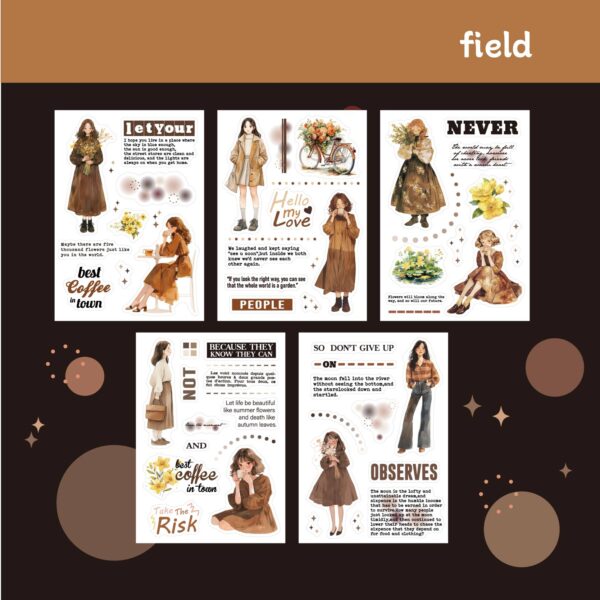 Sticker Book Girl Theme Stickers 10 Sheets - Image 7