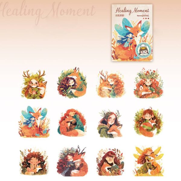 Stickers Healing Forest Series Girl Theme Stickers 12pcs - Image 7