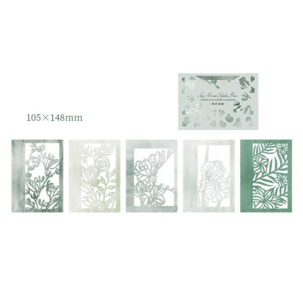 Decorative Paper Plant Theme Decorative Backing Stickers 10PCS - Image 12