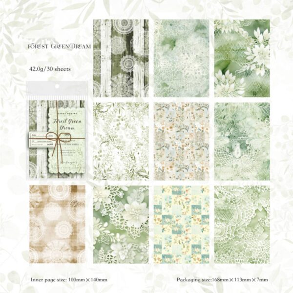 Decorative Paper Vintage Flower Theme 30 Sheets - Image 7