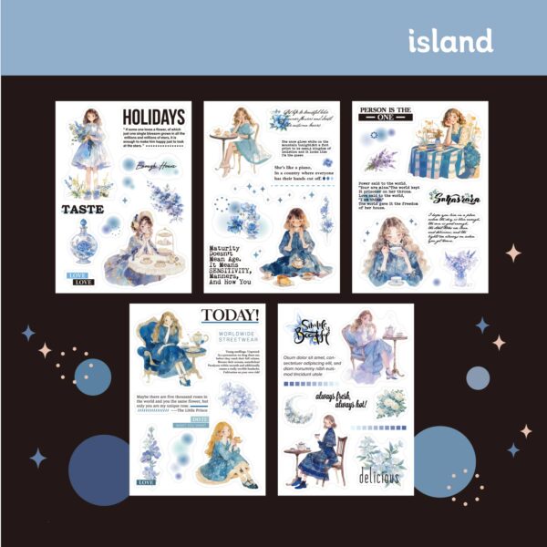 Sticker Book Girl Theme Stickers 10 Sheets - Image 8